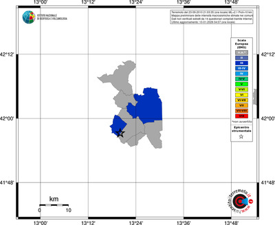 Mappa EMS - territori comuni