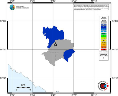 Mappa EMS - territori comuni