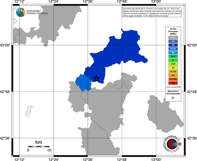 Mappa EMS - territori comuni