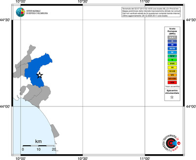 Mappa EMS - territori comuni