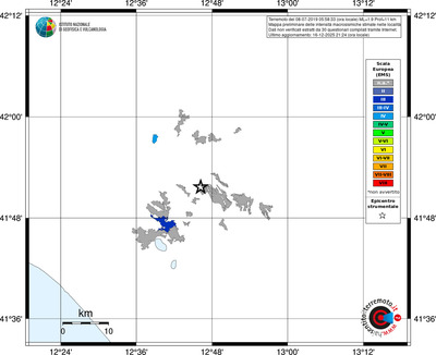 Mappa EMS - territori località