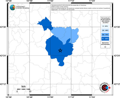 Mappa territorio comunale con almeno 3 questionari
