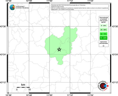 Mappa territorio comunale con almeno 3 questionari