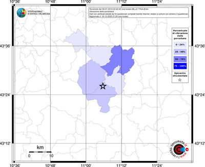 Mappa territorio comunale con almeno 3 questionari