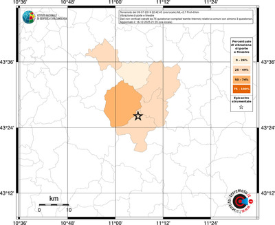 Mappa territorio comunale con almeno 3 questionari