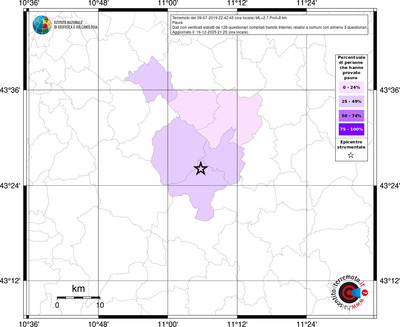 Mappa territorio comunale con almeno 3 questionari