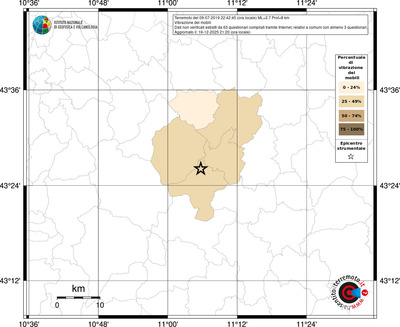 Mappa territorio comunale con almeno 3 questionari