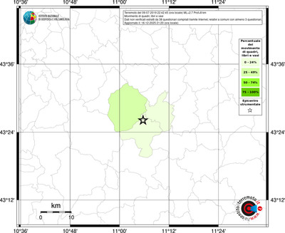 Mappa territorio comunale con almeno 3 questionari