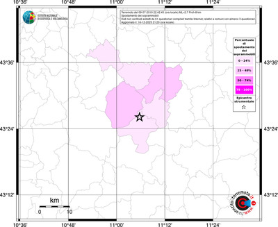 Mappa territorio comunale con almeno 3 questionari