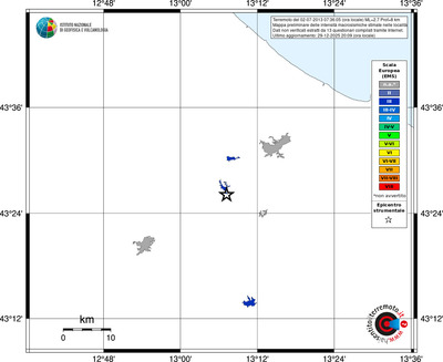 Mappa EMS - territori località