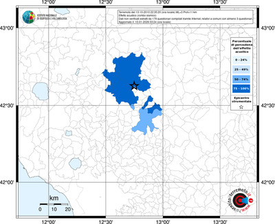 Mappa territorio comunale con almeno 3 questionari