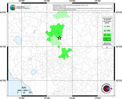 Mappa territorio comunale con almeno 3 questionari