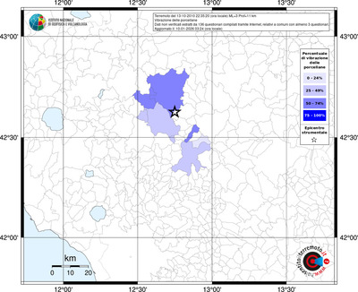 Mappa territorio comunale con almeno 3 questionari