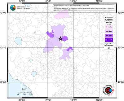 Mappa territorio comunale con almeno 3 questionari