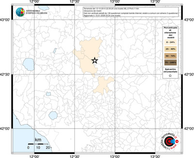 Mappa territorio comunale con almeno 3 questionari
