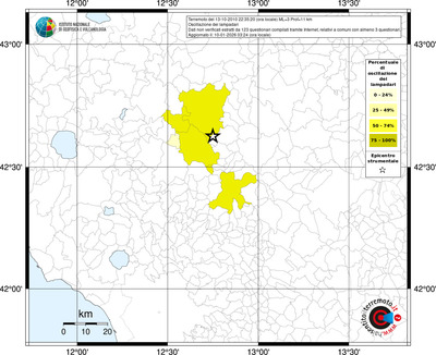 Mappa territorio comunale con almeno 3 questionari