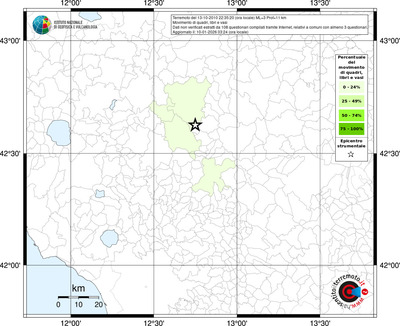 Mappa territorio comunale con almeno 3 questionari