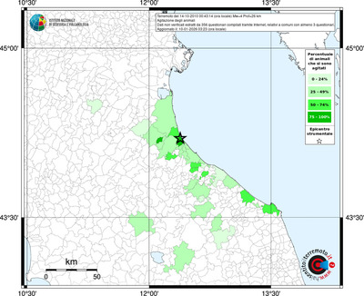 Mappa territorio comunale con almeno 3 questionari