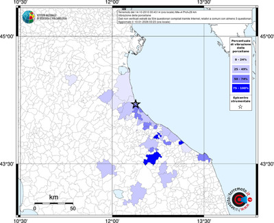 Mappa territorio comunale con almeno 3 questionari