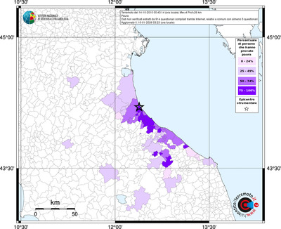 Mappa territorio comunale con almeno 3 questionari