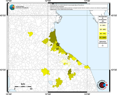 Mappa territorio comunale con almeno 3 questionari