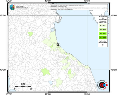 Mappa territorio comunale con almeno 3 questionari