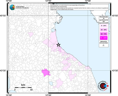 Mappa territorio comunale con almeno 3 questionari