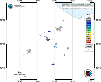 Mappa EMS - territori località