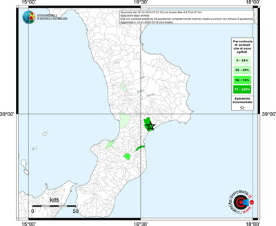 Mappa territorio comunale con almeno 3 questionari