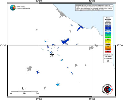 Mappa EMS - territori località