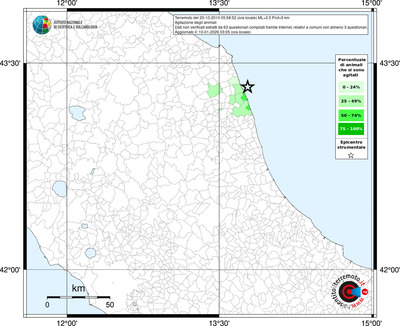 Mappa territorio comunale con almeno 3 questionari