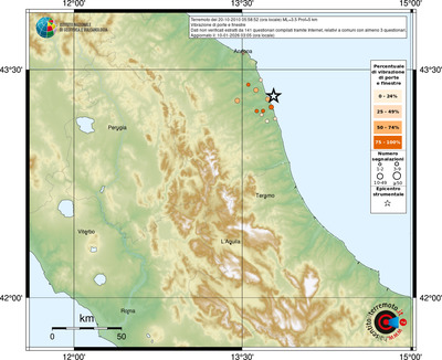 Mappa comuni con almeno 3 questionari