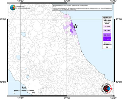 Mappa territorio comunale con almeno 3 questionari