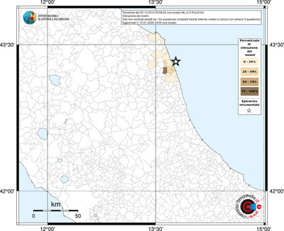 Mappa territorio comunale con almeno 3 questionari