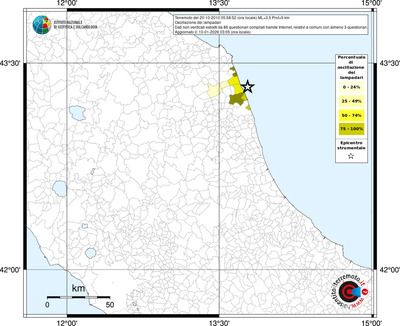 Mappa territorio comunale con almeno 3 questionari