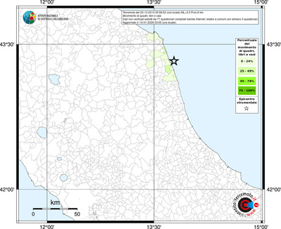 Mappa territorio comunale con almeno 3 questionari