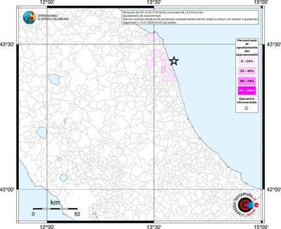 Mappa territorio comunale con almeno 3 questionari
