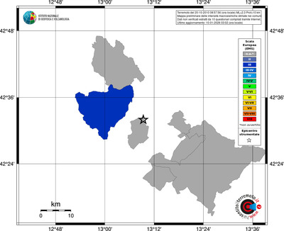 Mappa EMS - territori comuni