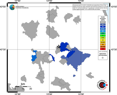 Mappa EMS - territori comuni