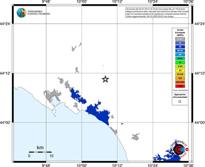 Mappa EMS - territori località