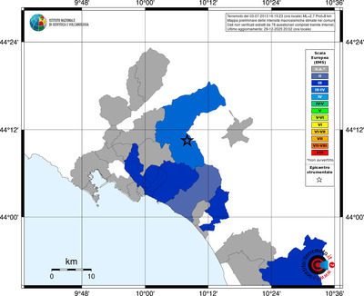 Mappa EMS - territori comuni