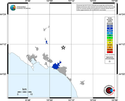 Mappa EMS - territori località