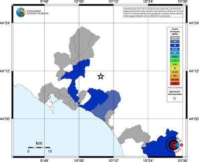 Mappa EMS - territori comuni