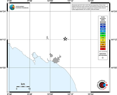 Mappa EMS - territori località