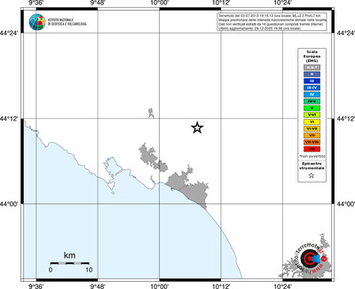 Mappa EMS - territori località