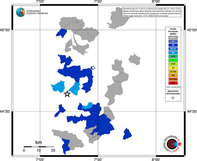 Mappa EMS - territori comuni