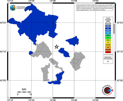 Mappa EMS - territori comuni