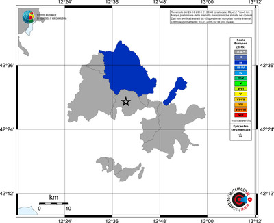 Mappa EMS - territori comuni