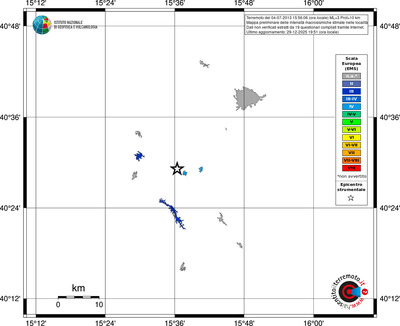 Mappa EMS - territori località