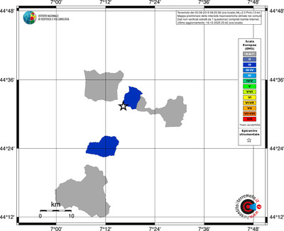 Mappa EMS - territori comuni
